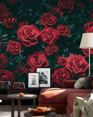 Night Roses Floral Wallpaper