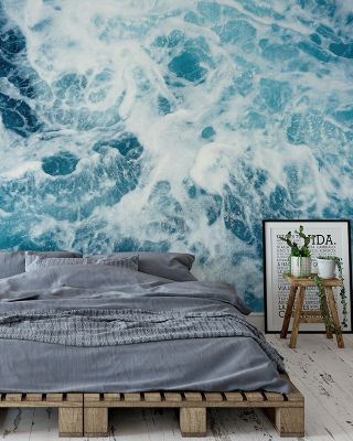 Rough Water Coastal Wallpaper