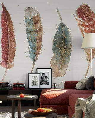 Spiced Nature XI Soft White Botanical Wallpaper