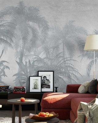 Swaying Palm Trees Tropical Wallpaper