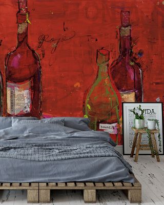 Vino Rojo Rustic Wine Cellar Wallpaper