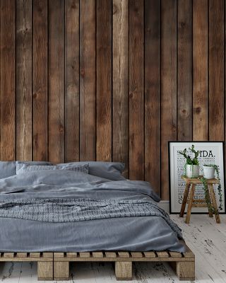 Wooden Plank Wall Rustic Wallpaper