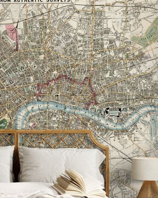 1853 Map Of London Wallpaper
