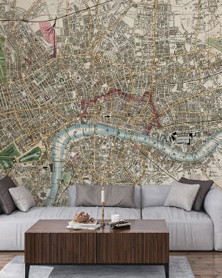 1853 Map Of London Wallpaper
