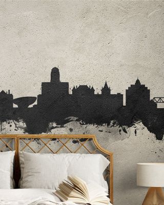 Albany New York Skyline Concrete Wallpaper