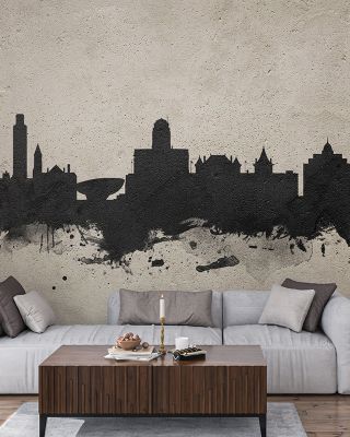 Albany New York Skyline Concrete Wallpaper