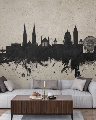 Belfast Northern Ireland Skyline Concrete Wallpaper