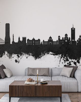 Belgrade Serbia Skyline Black & White Wallpaper