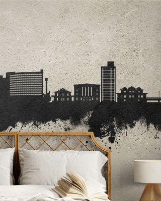 Biloxi Mississippi Skyline Concrete Wallpaper