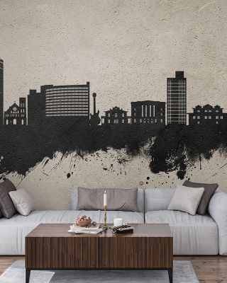 Biloxi Mississippi Skyline Concrete Wallpaper