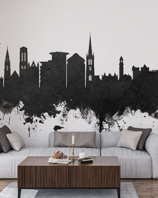 Bournemouth England Skyline Black & White Wallpaper