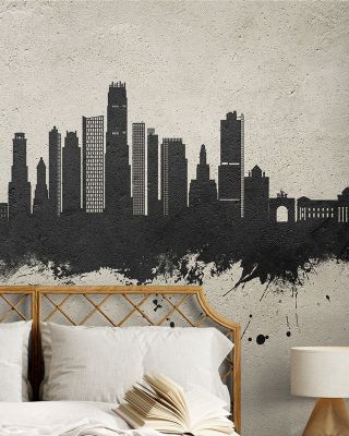 Brooklyn New York Skyline Concrete Wallpaper