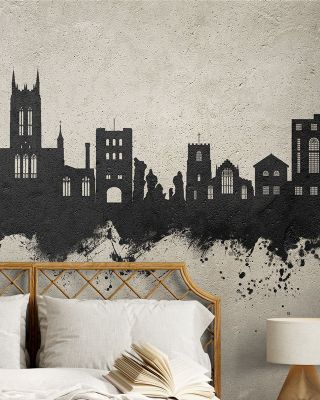 Bury St Edmunds England Skyline Concrete Wallpaper