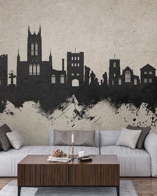 Bury St Edmunds England Skyline Concrete Wallpaper