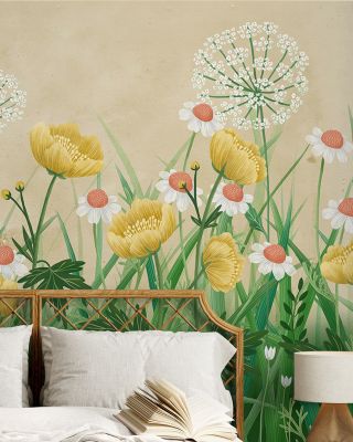 Buttercup Meadow, Sand Wallpaper
