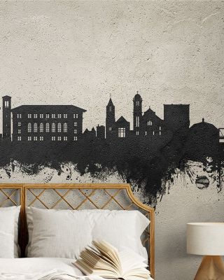 Cedar Falls Iowa Skyline Concrete Wallpaper