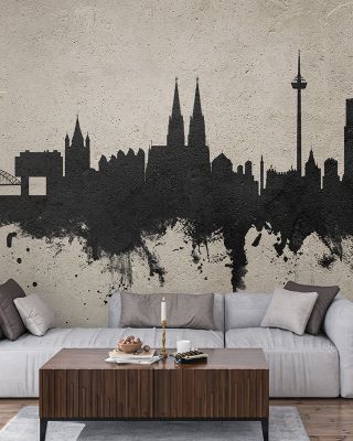 Cologne Germany Skyline Concrete Wallpaper