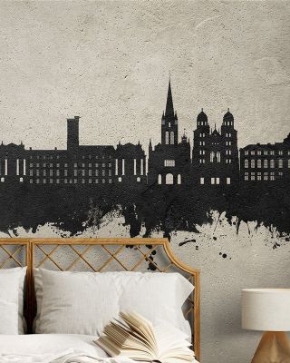 Dijon France Skyline Concrete Wallpaper