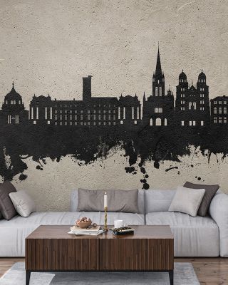 Dijon France Skyline Concrete Wallpaper