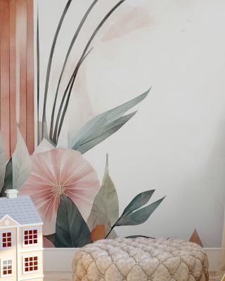 Floral Watercolor Abstract Bright Wallpaper for Vibrant Decor