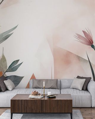 Floral Watercolor Abstract Bright Wallpaper for Vibrant Decor