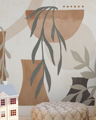 Forms and Botanics Wallpaper for Modern Decor