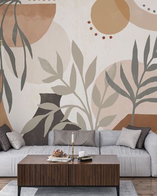 Forms and Botanics Wallpaper for Modern Decor