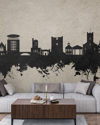 Guildford England Skyline Concrete Wallpaper