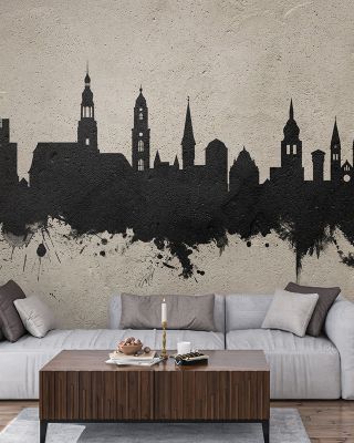 Heidelberg Germany Skyline Concrete Wallpaper