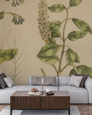 Herbal Botanical V Wallpaper for Natural Elegance