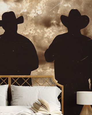 Howdy Partner Sepia Wallpaper for Vintage Charm