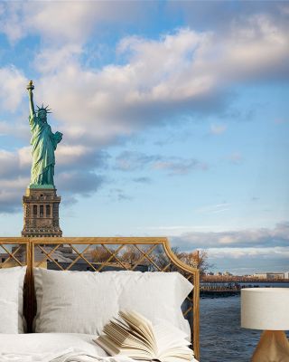 Liberty Island Wallpaper for Patriotic Spaces