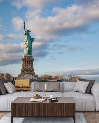 Liberty Island Wallpaper for Patriotic Spaces
