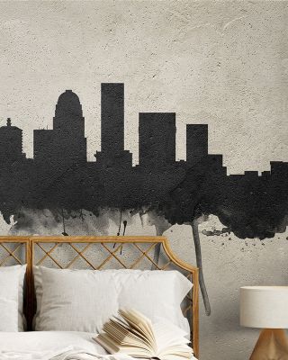 Louisville Kentucky Skyline Concrete Wallpaper