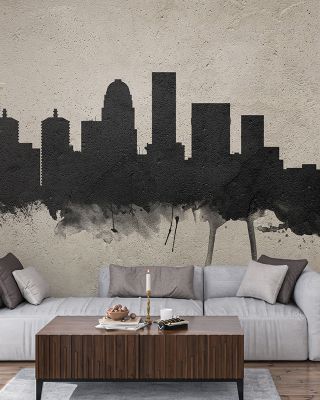 Louisville Kentucky Skyline Concrete Wallpaper