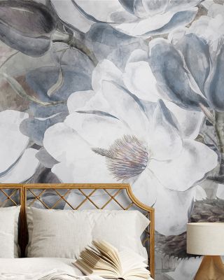 Magnolia Art Wallpaper for Elegant Spaces