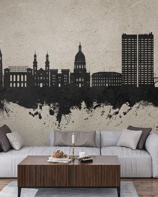 Mainz Germany Skyline Concrete Wallpaper