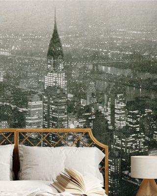 Manhattan at Night Wallpaper for Urban Spaces