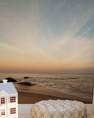 Marthas Vineyard Beach II Wallpaper for Coastal Spaces