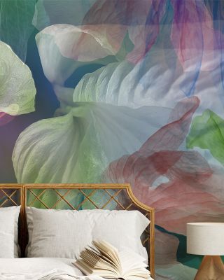Mysterious Blooming Wallpaper for Artistic Spaces