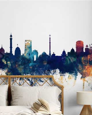 New Delhi India Skyline Wallpaper for Urban Spaces