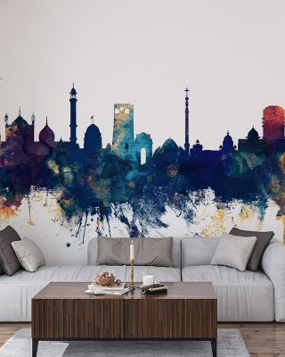 New Delhi India Skyline Wallpaper for Urban Spaces