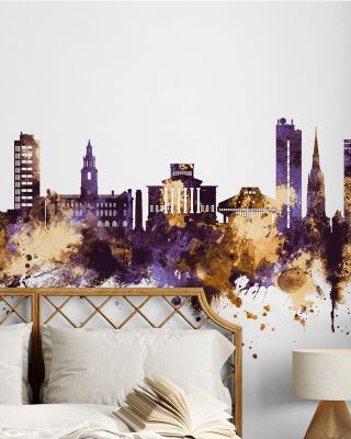Preston England Skyline Purple & Gold