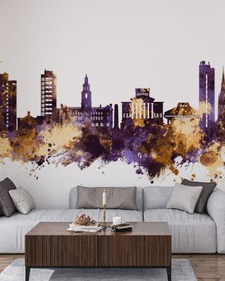 Preston England Skyline Purple & Gold