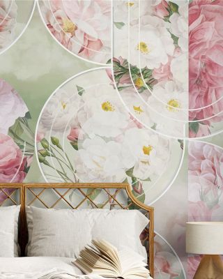 Retro Roses Green
