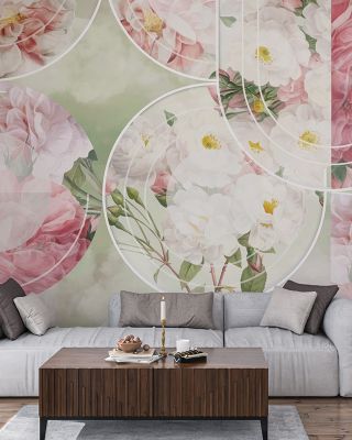 Retro Roses Green