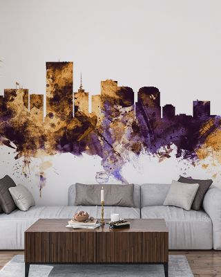 Richmond Virginia Skyline Purple & Gold