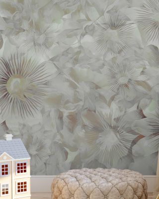 Smiling Flowers Wallpaper Mural