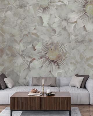 Smiling Flowers Wallpaper Mural