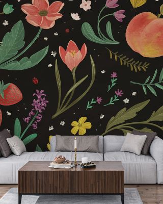 Spring Botanical Black